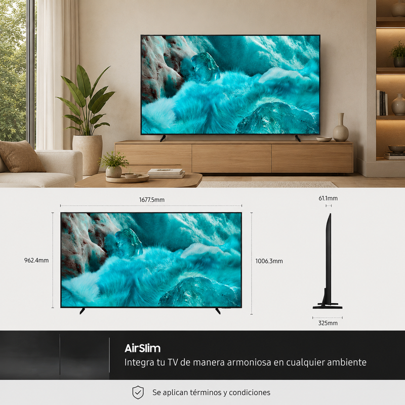 TV SAMSUNG 75" QLED Q7F Vision + Soundbar Samsung Serie B 2.0