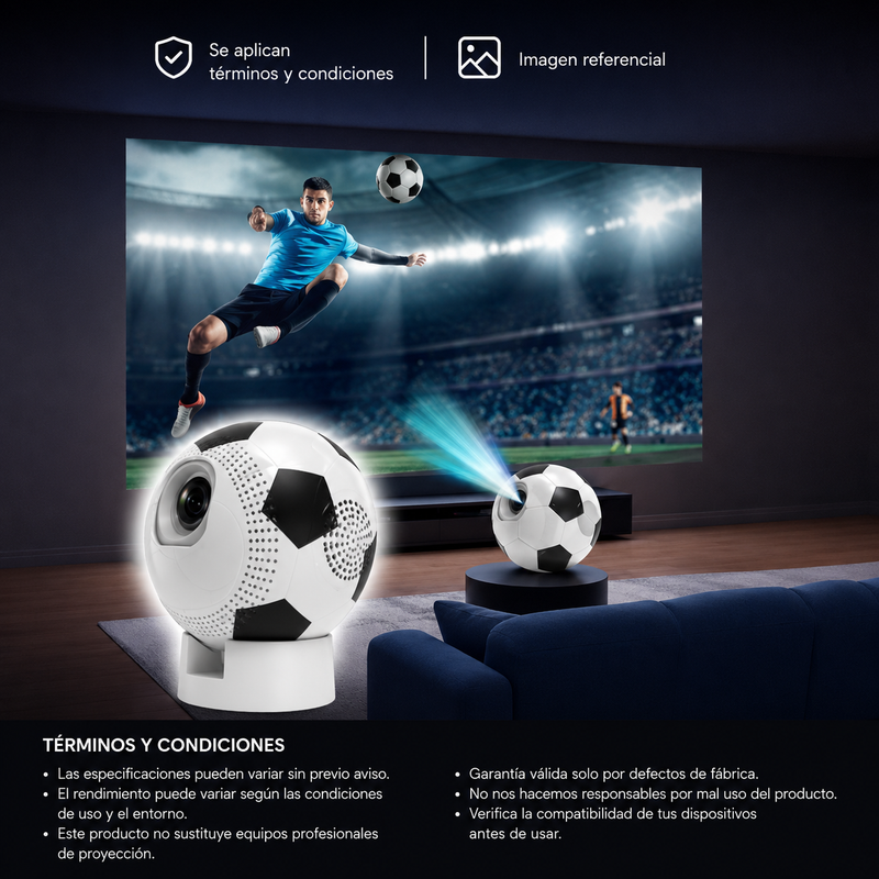 PROYECTOR TIPO PELOTA DE FUTBOL