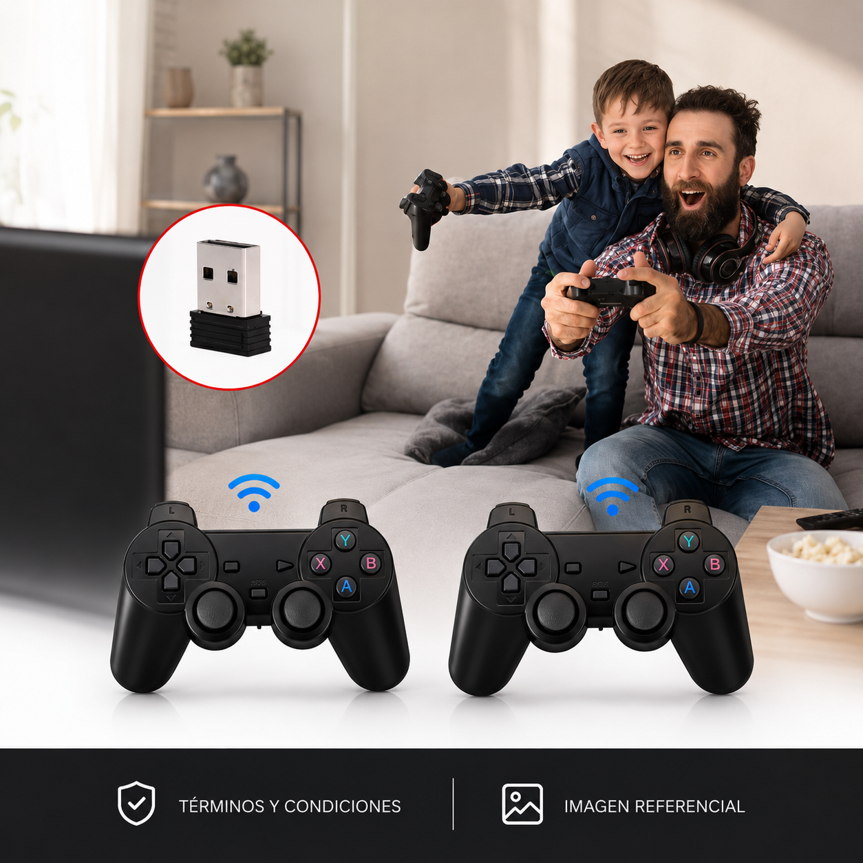 Consola de juegos X2 mando inalámbrico recargable